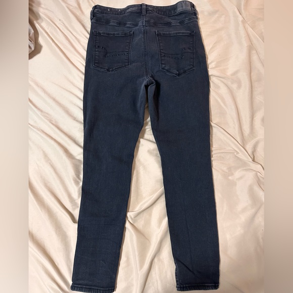 Never Worn American Eagle Black Distressed Jeggings | Size 12 Short - Picture 2 of 3